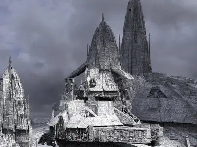 Jupiter Station Kitbash 3D model