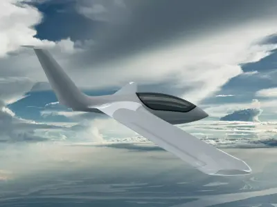 Genesis 2 flying wing sailplane 3D model