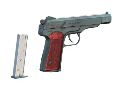 USSR Stechkin Automatic Pistol - APS Low-poly 3D model
