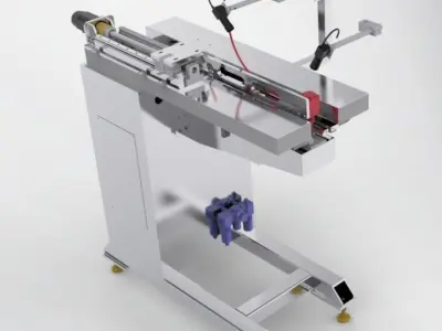 Circular tube welding mobile car 3D model