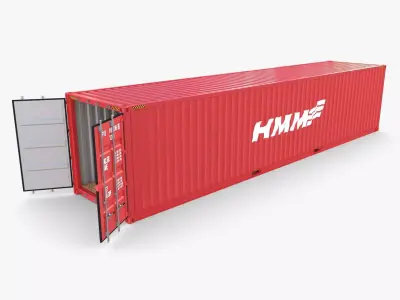 40ft Shipping Container HMM v4 3D model
