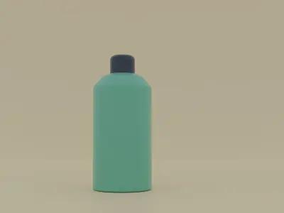 Water bottle cartoon Free low-poly 3D model