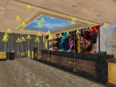 Five Star Hotel Urban Resort Lobby 3D model