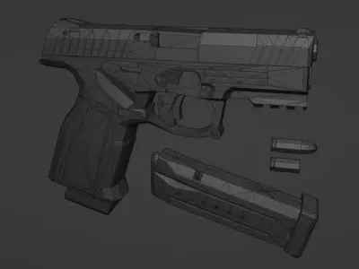 low-poly Steyr M9-A2 Free 3D model