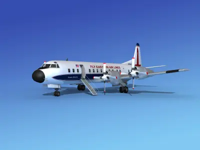 Lockheed L-188 Electra II HP Eastern Airlines 2 3D model