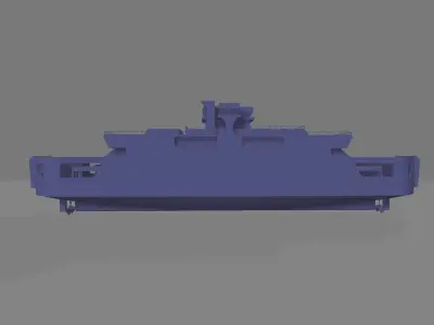 Ferry ro-ro ship miniature 3D print model