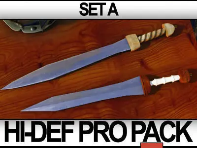 Roman Gladius Sword Set A 3D model