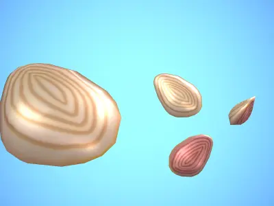 SHELL 02 CARTOON STYLIZED Low-poly 3D model