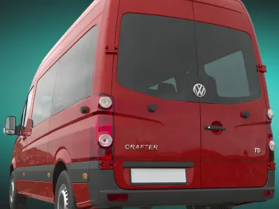 VW Crafter 2011 minibus L2H2 3D model