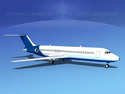 Douglas DC-9-30 Corporate 3 3D model