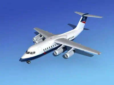 BAe 146-200 British Airways 3D model
