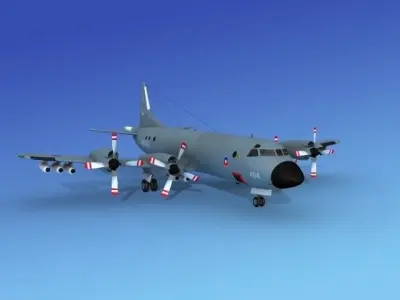 Lockheed P-3 Orion Chile 3D model