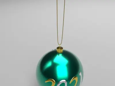Christmas green ball Free 3D model