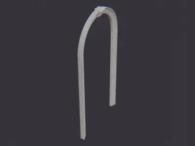 Tan City Hall Archway - Architectural Decor Low-poly 3D model