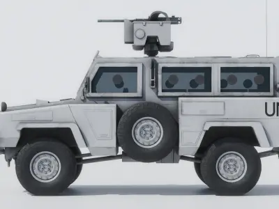 UN MRAP RG-31Nyala Low-poly 3D model