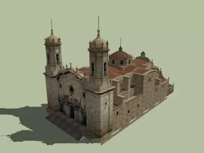 Catedral Basilica de Nuestra Senora de La Paz Low-poly 3D model