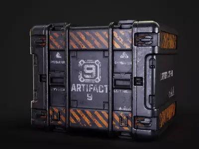 Scifi Crate Low-poly 3D model