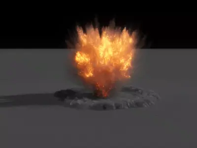 Low Poly Explosion 3D model