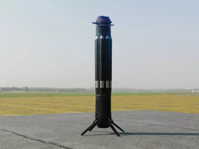 Orbital Weapon Platform Low-poly 3D model