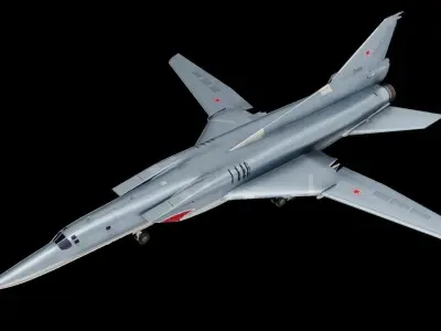 Tupolev Tu-22M Russian Strategic bomber Low-poly 3D model