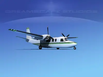 Rockwell Turbo Commander 690 V17 3D model