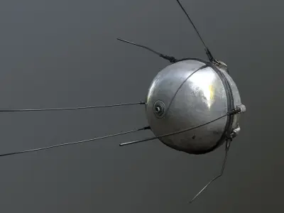 Sputnik 1 Satellite Low-poly 3D model