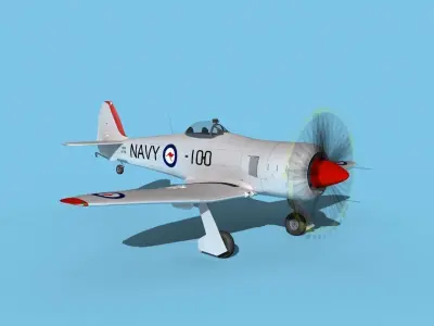 Hawker Sea Fury V13 RAN NDT 3D model