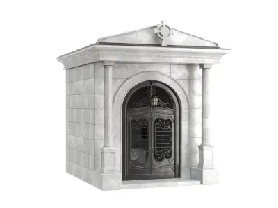 Crypt stone building 3D model