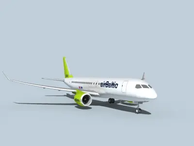 Bombardier CS100 Air Baltic 3D model