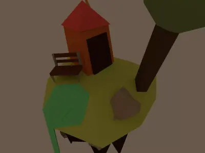 Low Poly origami bird Free low-poly 3D model