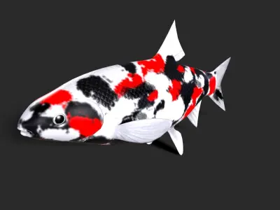 fish animals Low-poly 3D model