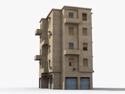 Arab Middle East Building x11 Low-poly 3D model