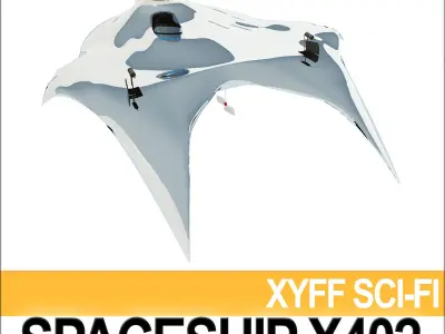 Spaceship X402 Fighter 3D model