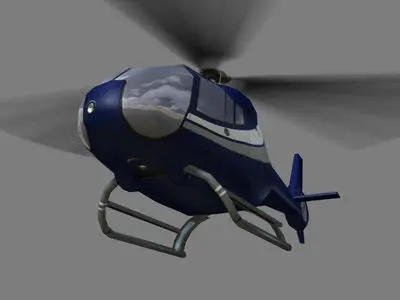 Colibri V1 Helicopter Low-poly 3D model