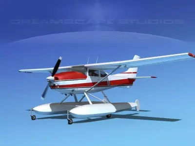 Cessna 182 Skylane Seaplane V01 3D model