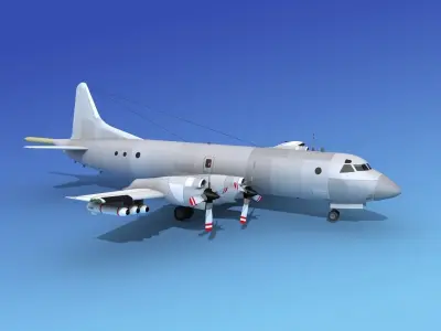Lockheed P-3 Orion Bare Metal 3D model