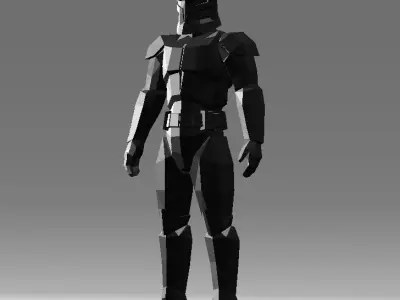 Low polygon Star wars Clonetrooper 3D print model