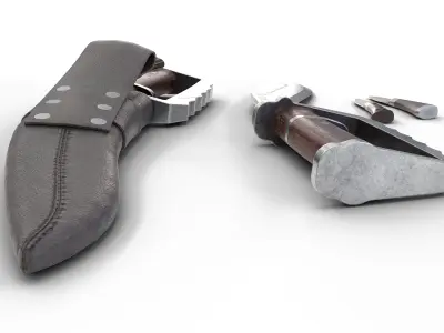 Gurkha kukri Low-poly 3D model