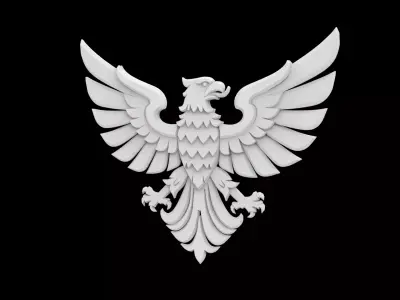 Heraldic Eagle Emblem 3D Print Model 3D print model