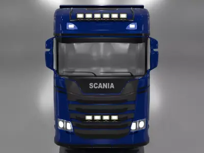 SCANIA S770 TRUCK Blue Low-poly 3D model