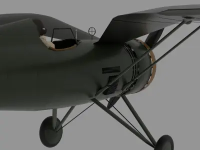 PZL 11 C Polish Gullwing Fighter 3D model
