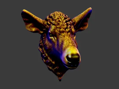 Animal Head Low-poly 3D model