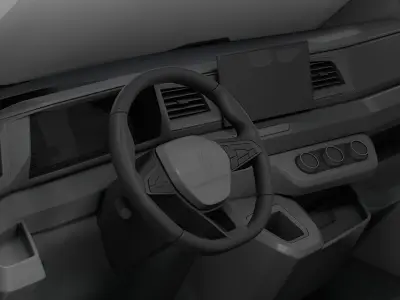 Renault Master L4H3 CrewCab Van HQ Interior 2024 3D model