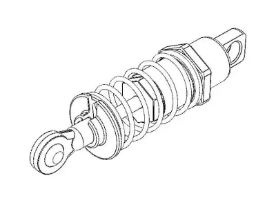 RC Shock Absorber Front 3D model