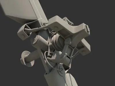 Tail Rotor T 129 Atak Helicopter 3D model 3D model