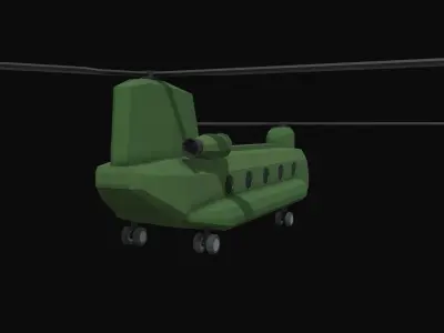Chinook CH47 Low Poly Low-poly 3D model