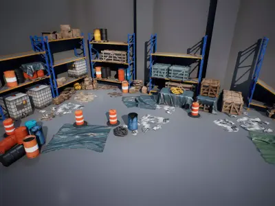 Industry Props Pack 6 Low-poly 3D model