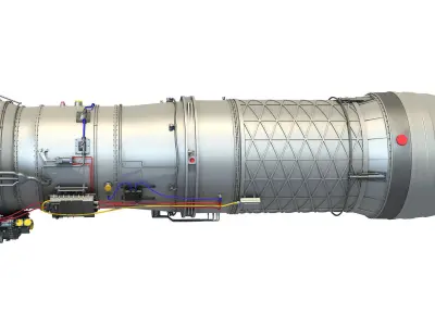 Military Afterburning Engine 3D model