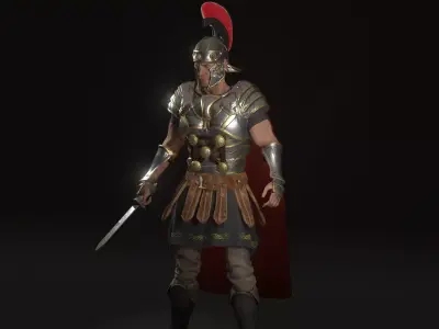 Roman Soldier  Low-poly 3D model