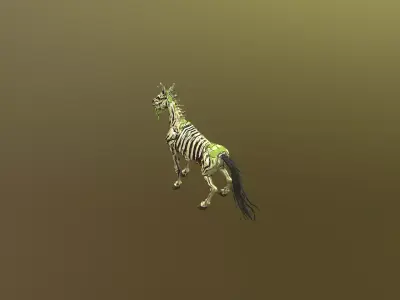 Low Poly Stylized Radioactive Waste Beast - Mount - PBR Low-poly 3D model